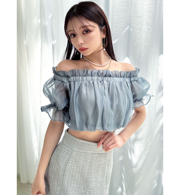 RESEXXY「クロップドオフショルトップス」|シャツ・ブラウス|