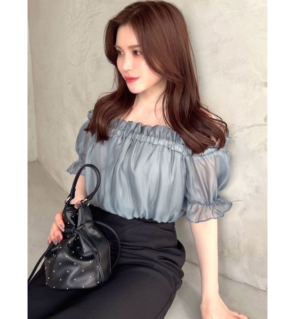 RESEXXY「クロップドオフショルトップス」|シャツ・ブラウス|