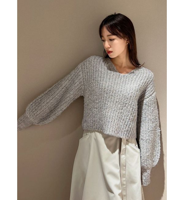 dazzlin「ブレンドカラークロップドニットトップス」|ニット・セーター|