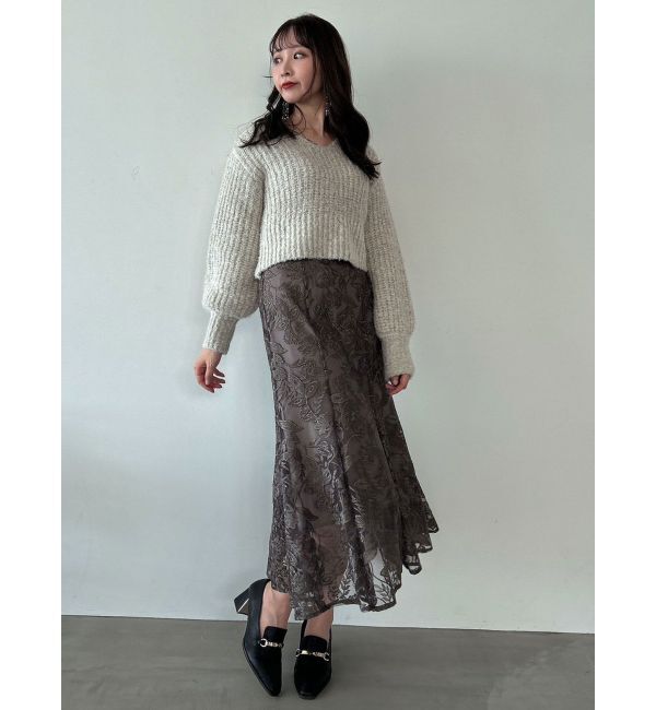 dazzlin「ブレンドカラークロップドニットトップス」|ニット・セーター|