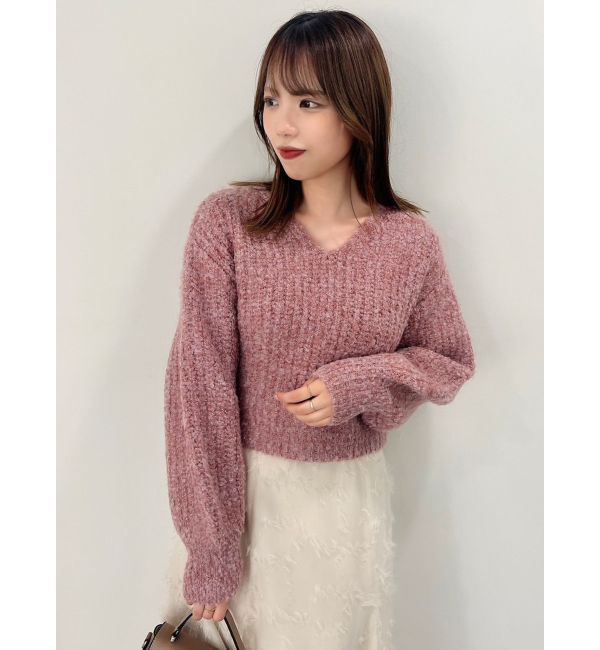 dazzlin「ブレンドカラークロップドニットトップス」|ニット・セーター|