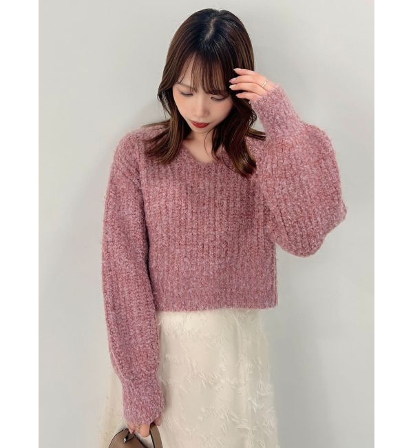 dazzlin「ブレンドカラークロップドニットトップス」|ニット・セーター|