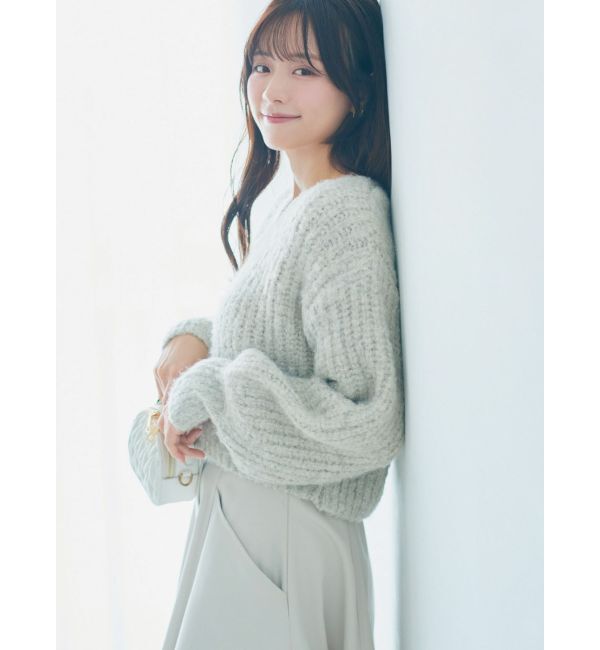 dazzlin「ブレンドカラークロップドニットトップス」|ニット・セーター|