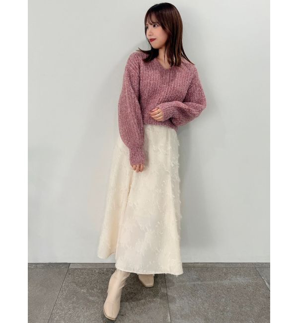 dazzlin「ブレンドカラークロップドニットトップス」|ニット・セーター|