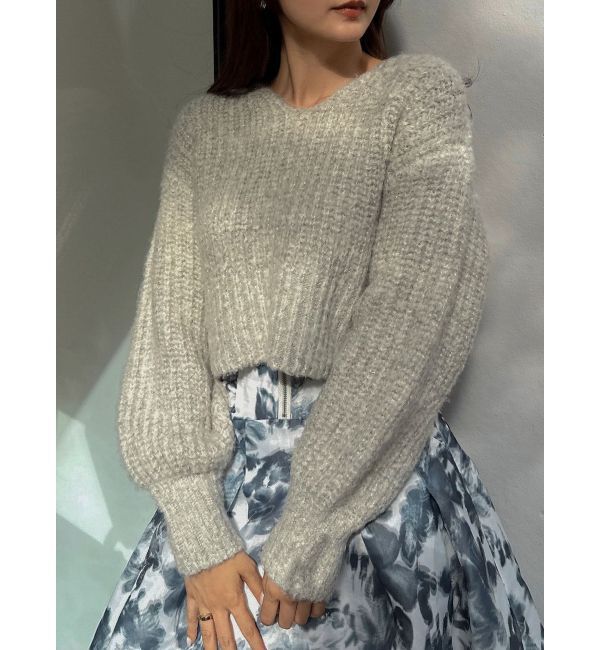 dazzlin「ブレンドカラークロップドニットトップス」|ニット・セーター|