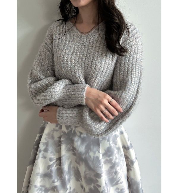 dazzlin「ブレンドカラークロップドニットトップス」|ニット・セーター|