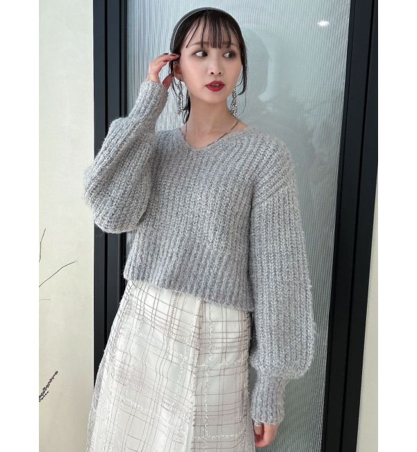 dazzlin「ブレンドカラークロップドニットトップス」|ニット・セーター|