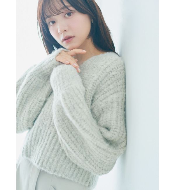 dazzlin「ブレンドカラークロップドニットトップス」|ニット・セーター|