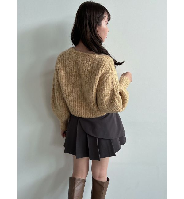 dazzlin「ブレンドカラークロップドニットトップス」|ニット・セーター|
