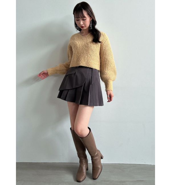 dazzlin「ブレンドカラークロップドニットトップス」|ニット・セーター|