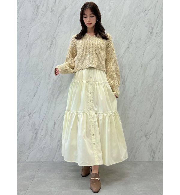 dazzlin「ブレンドカラークロップドニットトップス」|ニット・セーター|