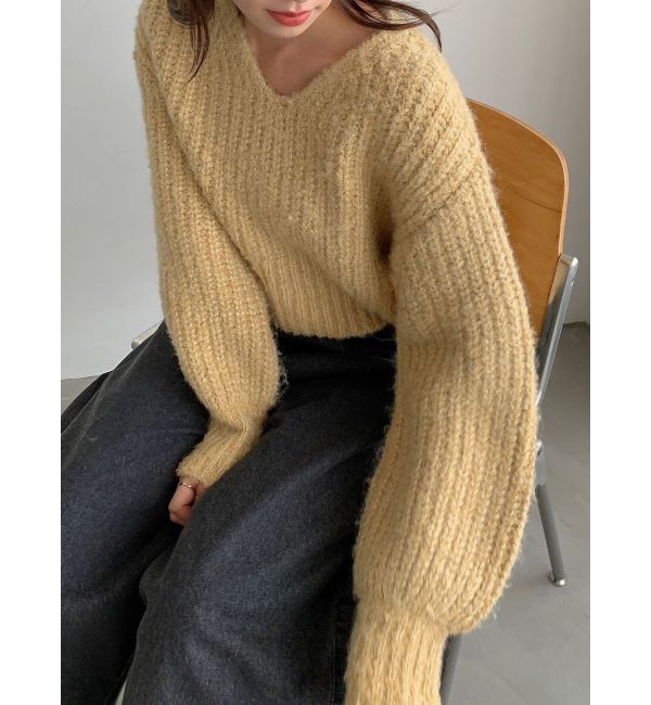 dazzlin「ブレンドカラークロップドニットトップス」|ニット・セーター|