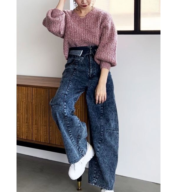 dazzlin「ブレンドカラークロップドニットトップス」|ニット・セーター|