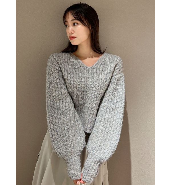 dazzlin「ブレンドカラークロップドニットトップス」|ニット・セーター|