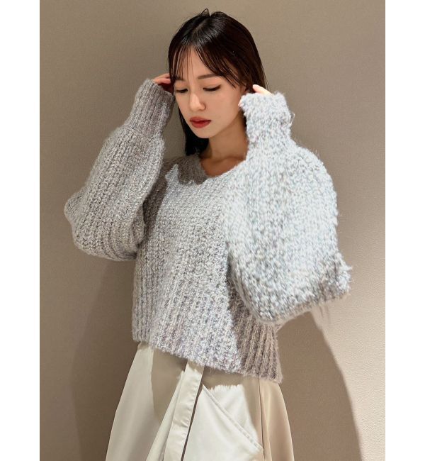 dazzlin「ブレンドカラークロップドニットトップス」|ニット・セーター|