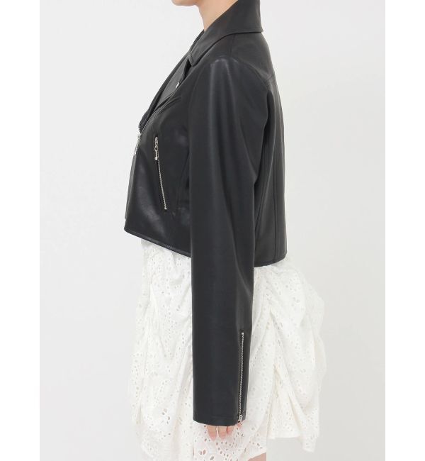 dazzlin「ショートライダースジャケット」|ライダースジャケット|