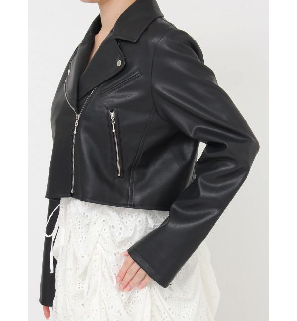 dazzlin「ショートライダースジャケット」|ライダースジャケット|