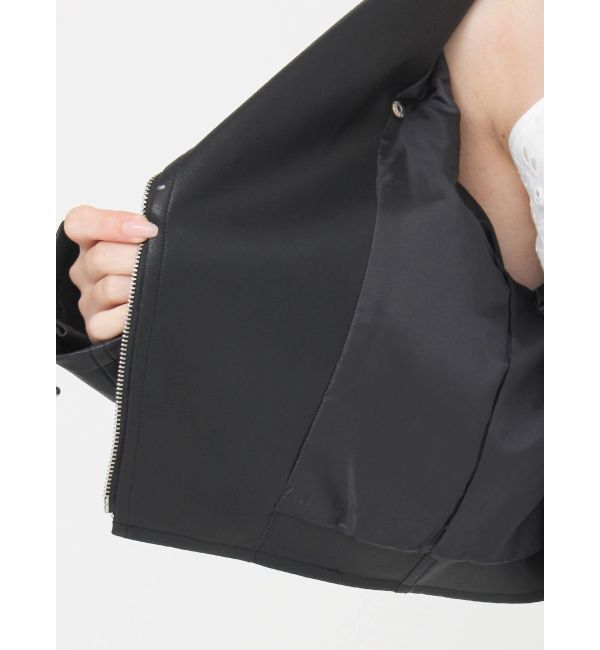 dazzlin「ショートライダースジャケット」|ライダースジャケット|