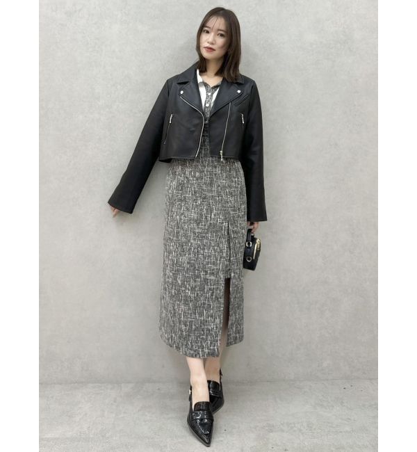 dazzlin「ショートライダースジャケット」|ライダースジャケット|