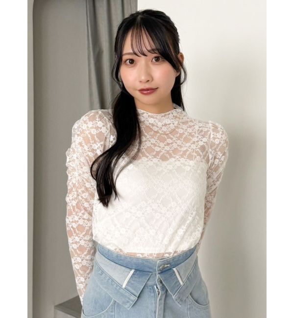 dazzlin「レースコンパクトミニマルトップス」|Tシャツ・カットソー|