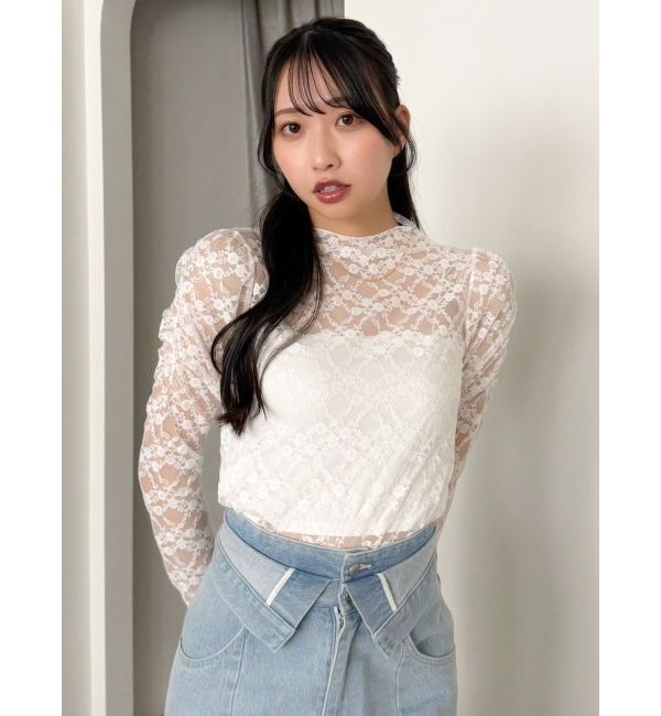 dazzlin「レースコンパクトミニマルトップス」|Tシャツ・カットソー|