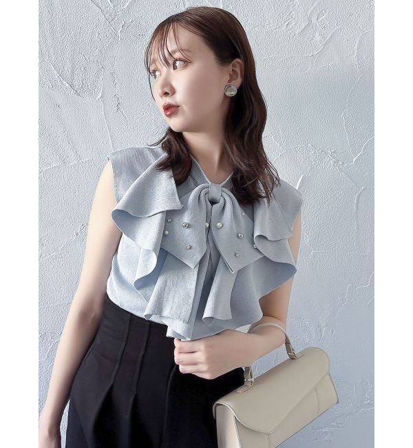 dazzlin「ビッグラッフルタイニット」|ニット・セーター|