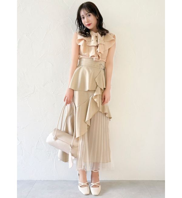 dazzlin「ビッグラッフルタイニット」|ニット・セーター|