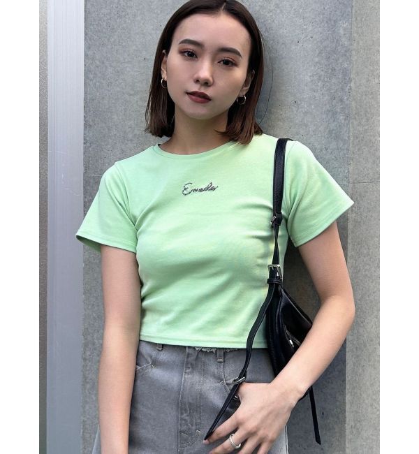 EMODA「ビーズロゴTシャツ」|Tシャツ・カットソー|