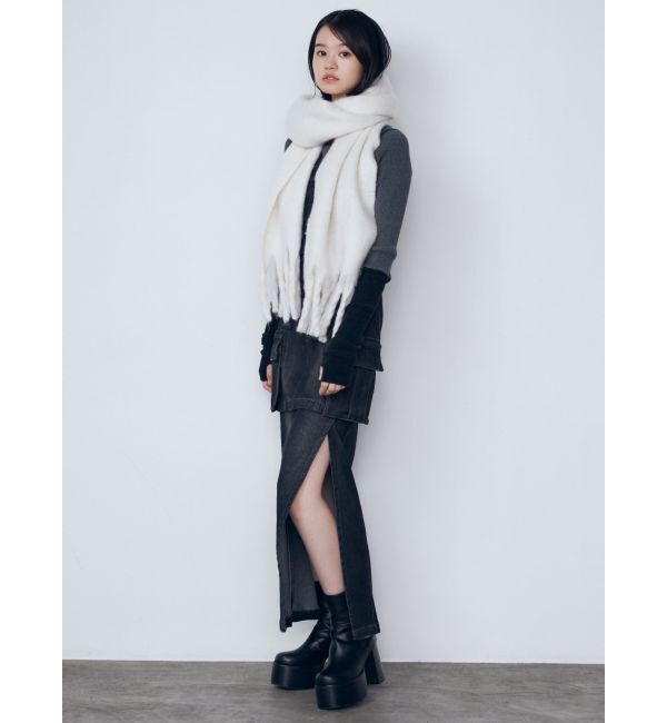 EMODA「ボリュームフリンジマフラー」|マフラー|