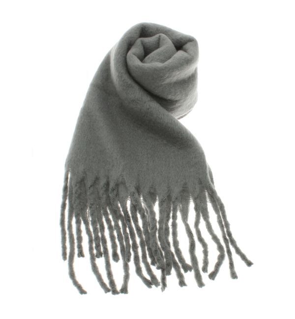 EMODA「ボリュームフリンジマフラー」|マフラー|グレー