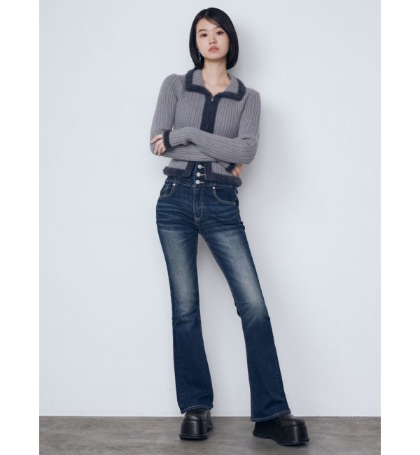 EMODA「バックレースアップハイウエストパギンス」|デニム|