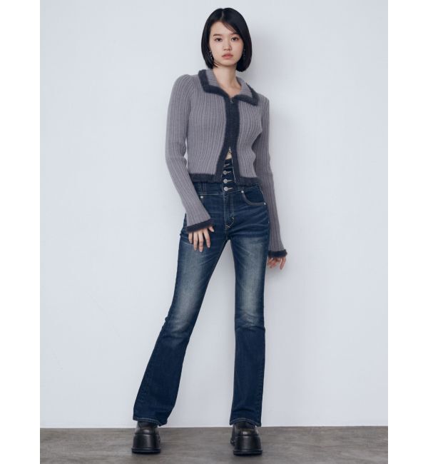 EMODA「バックレースアップハイウエストパギンス」|デニム|