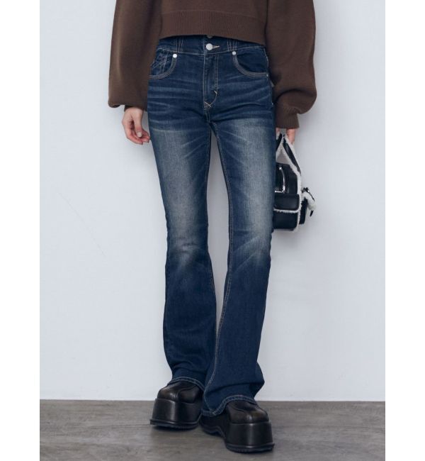 EMODA「バックレースアップハイウエストパギンス」|デニム|