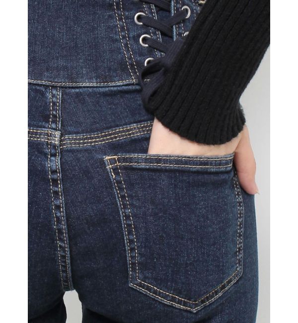 EMODA「バックレースアップハイウエストパギンス」|デニム|