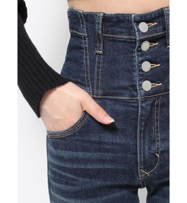 EMODA「バックレースアップハイウエストパギンス」|デニム|