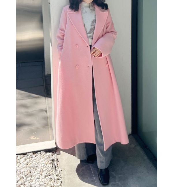 MERCURYDUO「ウールチェスターコート」|チェスターコート|ピンク