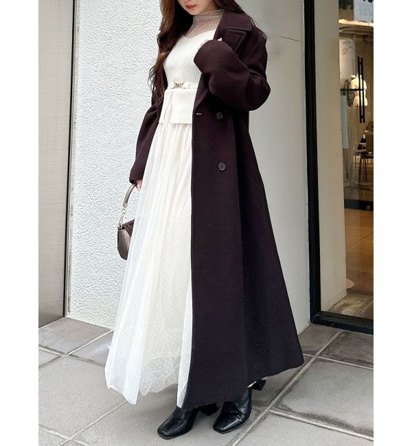 MERCURYDUO「ウールチェスターコート」|チェスターコート|ブラウン