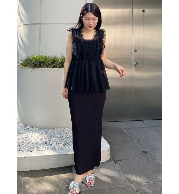 MERCURYDUO「チュールフリルチュニックブラウス」|シャツ・ブラウス|