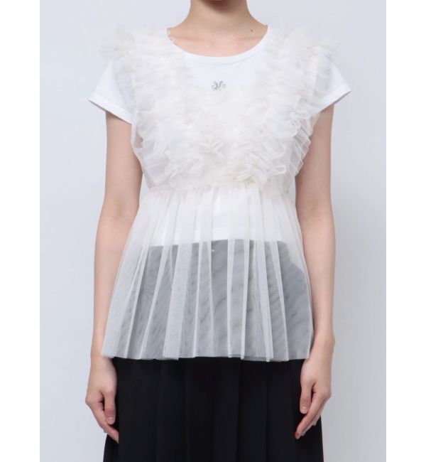 MERCURYDUO「チュールフリルチュニックブラウス」|シャツ・ブラウス|