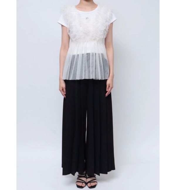 MERCURYDUO「チュールフリルチュニックブラウス」|シャツ・ブラウス|