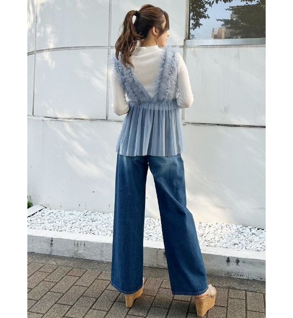 MERCURYDUO「チュールフリルチュニックブラウス」|シャツ・ブラウス|