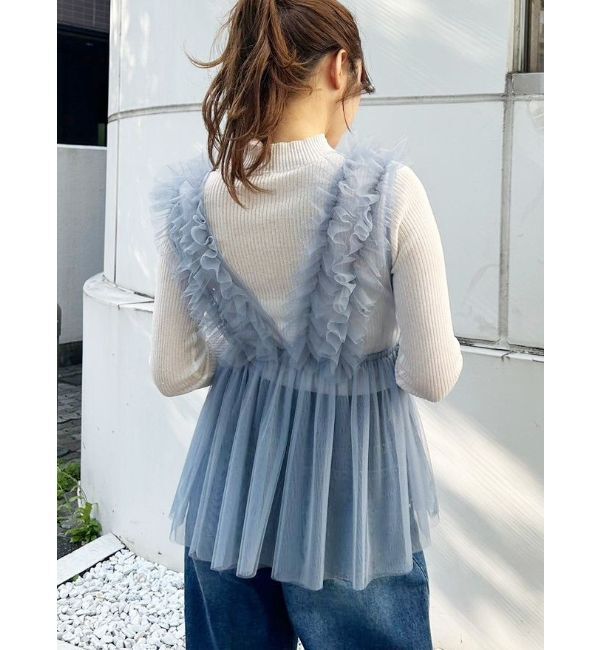 MERCURYDUO「チュールフリルチュニックブラウス」|シャツ・ブラウス|