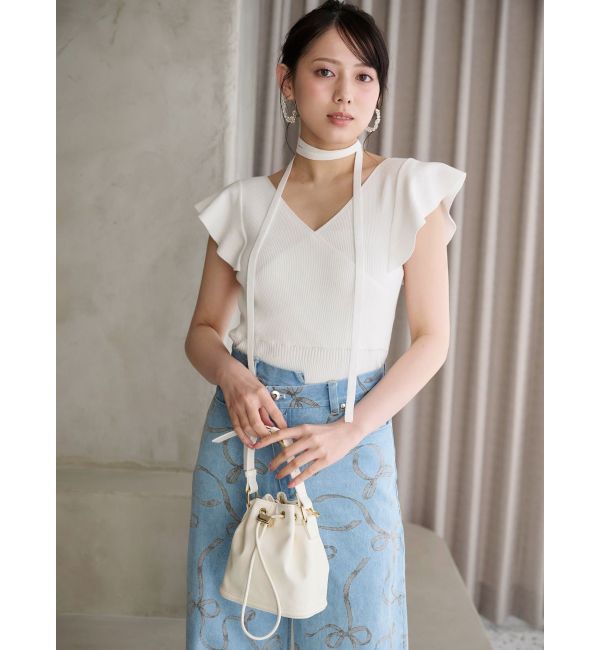 MERCURYDUO「リボンプリントデニムパンツ」|その他|