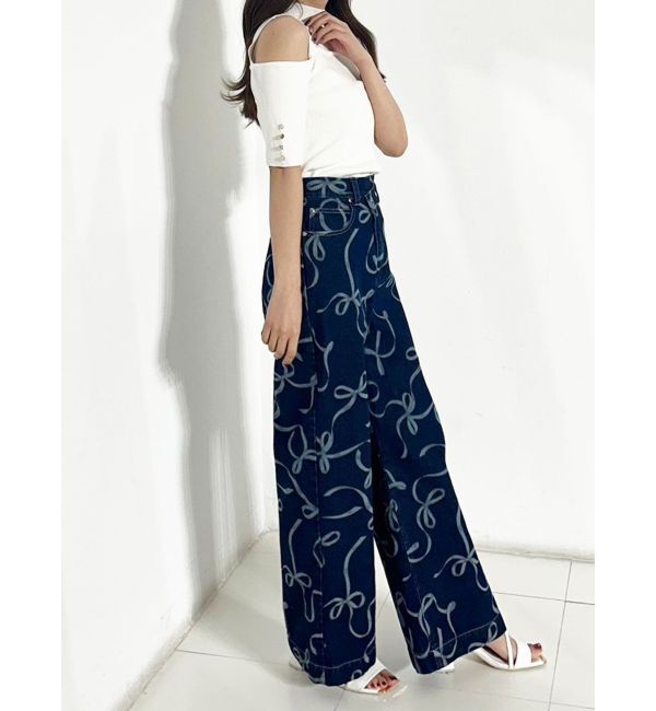 MERCURYDUO「リボンプリントデニムパンツ」|その他|