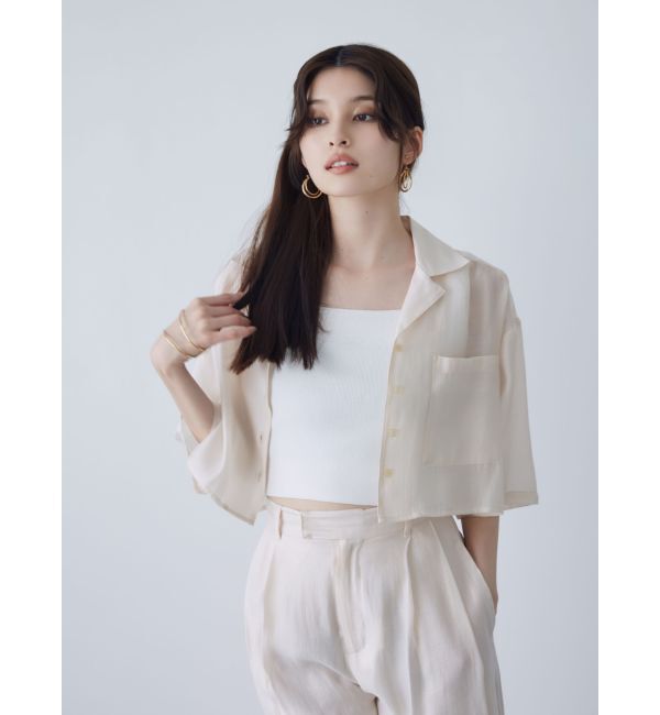 MURUA「オープンカラーシアーシャツ」|シャツ・ブラウス|