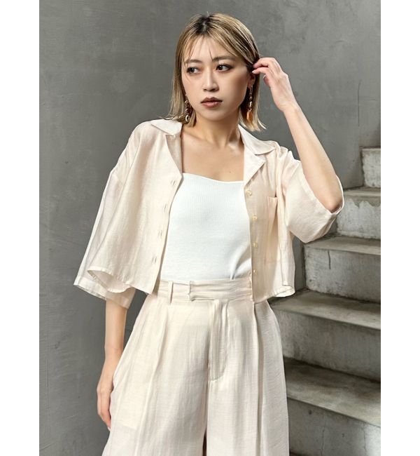 MURUA「オープンカラーシアーシャツ」|シャツ・ブラウス|