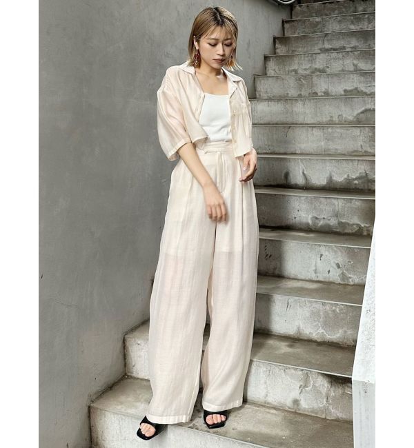 MURUA「オープンカラーシアーシャツ」|シャツ・ブラウス|