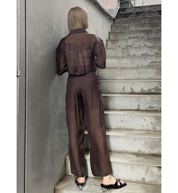 MURUA「オープンカラーシアーシャツ」|シャツ・ブラウス|