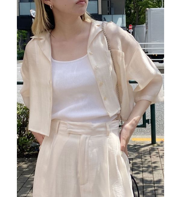 MURUA「オープンカラーシアーシャツ」|シャツ・ブラウス|