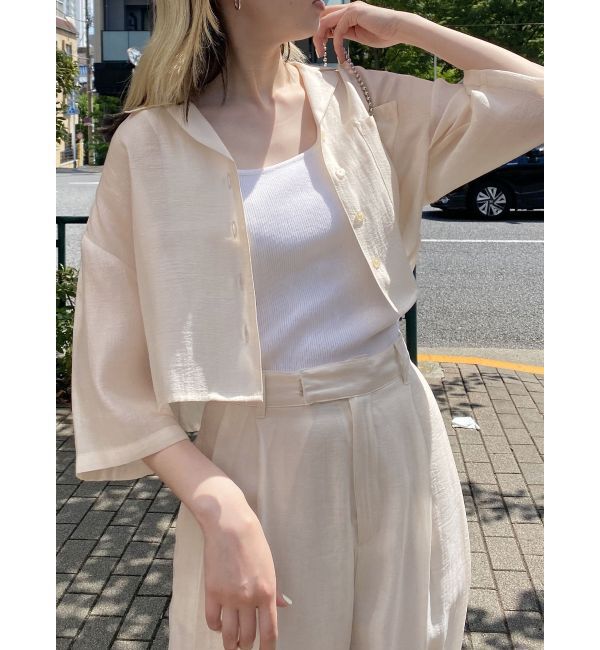 MURUA「オープンカラーシアーシャツ」|シャツ・ブラウス|